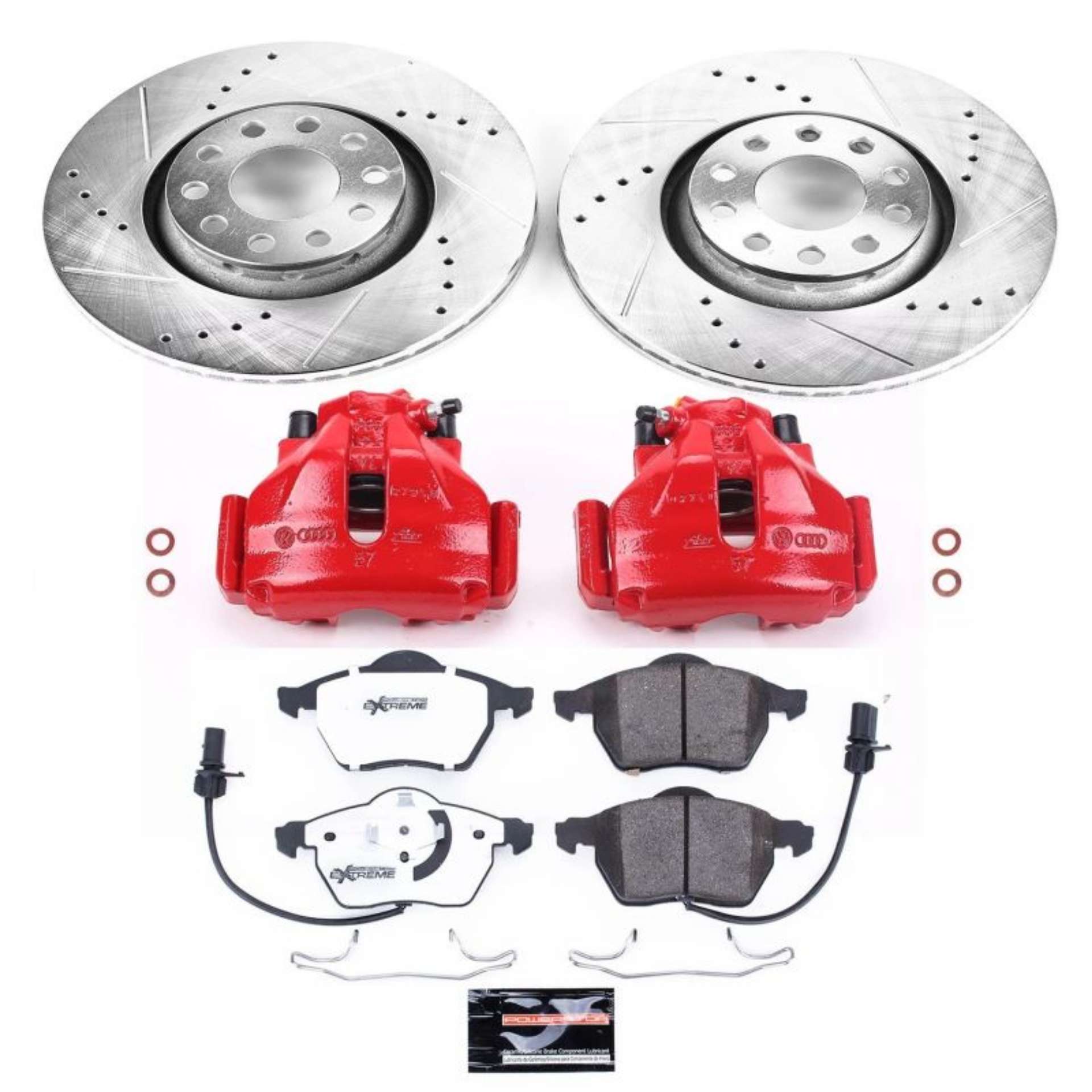 Picture of Power Stop 98-99 Audi A6 Front Z26 Street Warrior Brake Kit w-Calipers