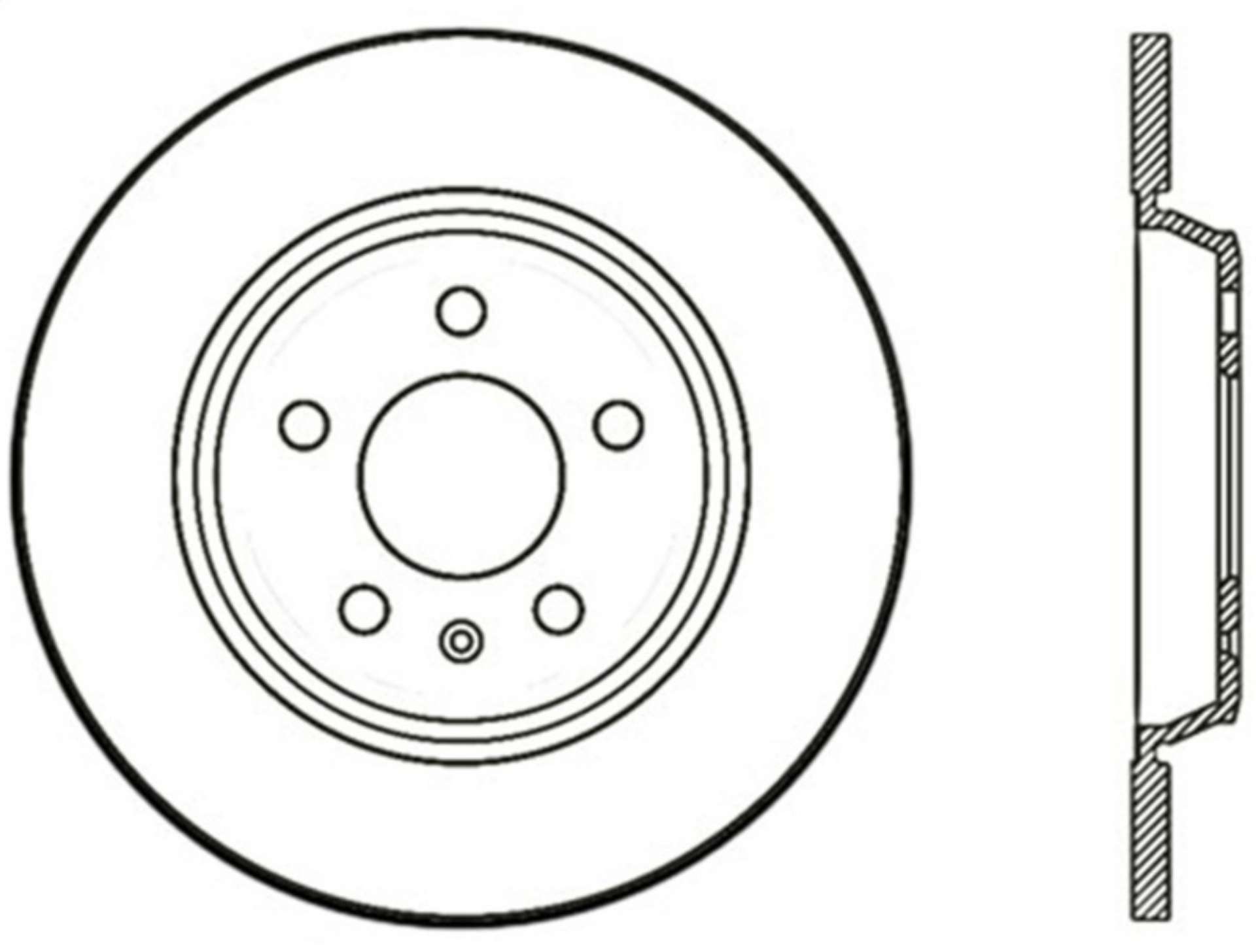 Picture of StopTech 09-16 Audi A4 Rear Left Cryo Slotted Rotor