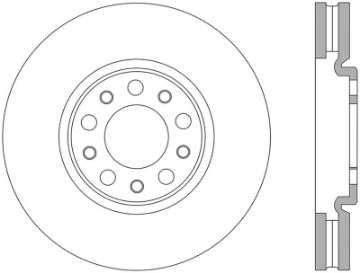 Picture of StopTech 13+ Dodge Dart Performance Slotted & Drilled Front Left Rotor