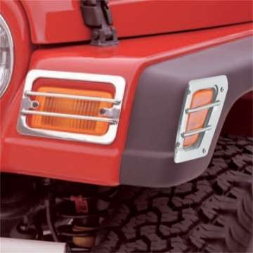 Picture of Rugged Ridge 97-06 Jeep Wrangler TJ Stainless Steel Side Marker - Turn Signal Euro Guard Set