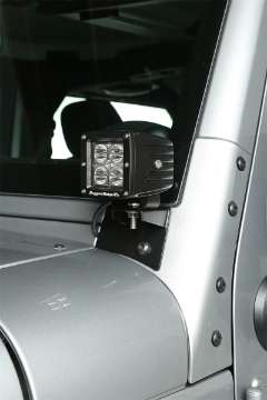 Picture of Rugged Ridge 07-18 Jeep Wrangler JK Textured Black Windshield Aux- Light Mounting Brackets