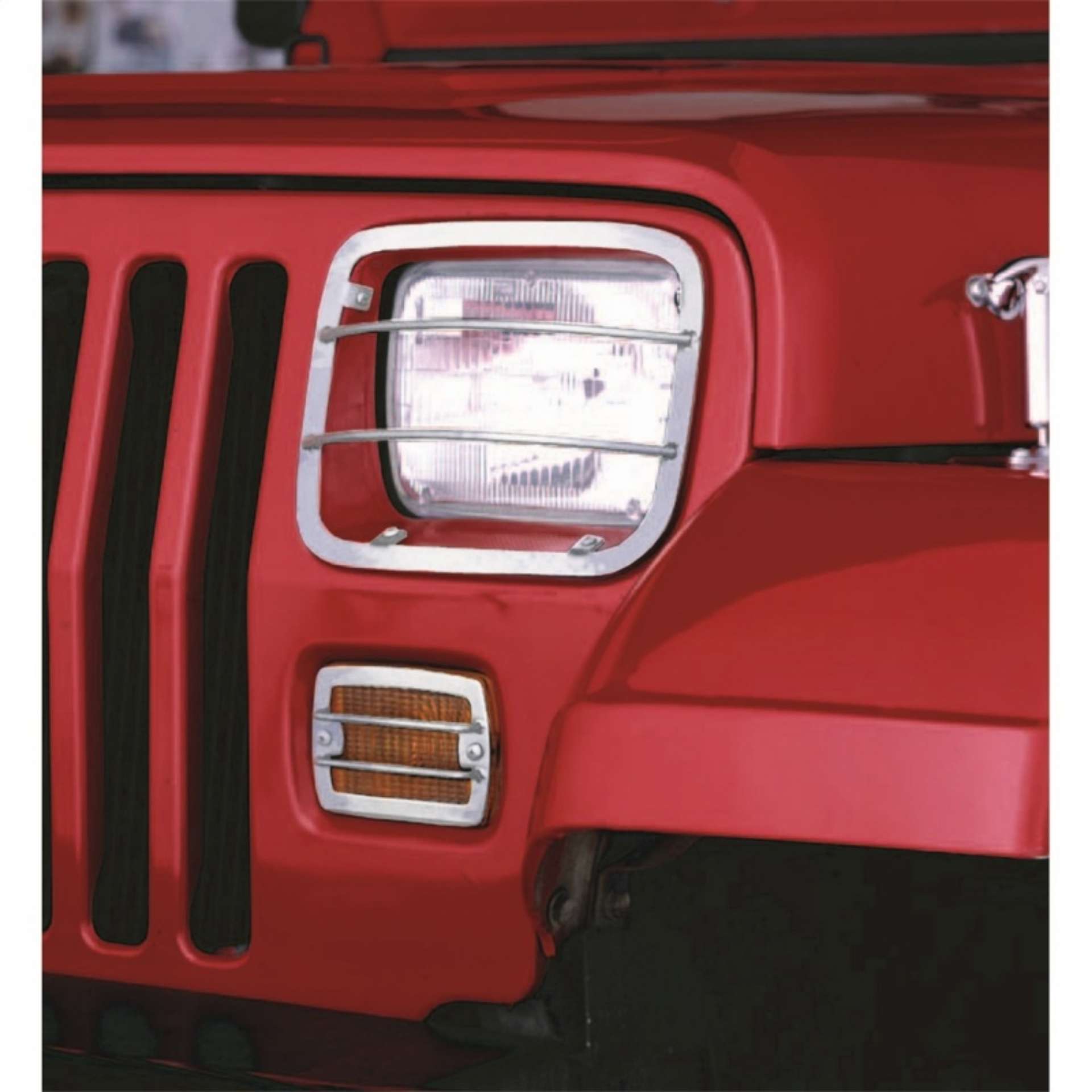 Picture of Rugged Ridge 87-95 Jeep Wrangler YJ Stainless Steel Headlight - Turn Signal Euro Guard Set