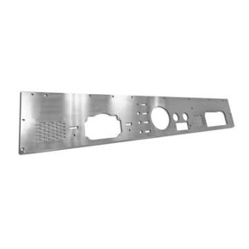 Picture of Rugged Ridge 76-86 Jeep CJ Stainless Steel Dash Panel w- Gauge - Radio - Speaker Cut-Outs