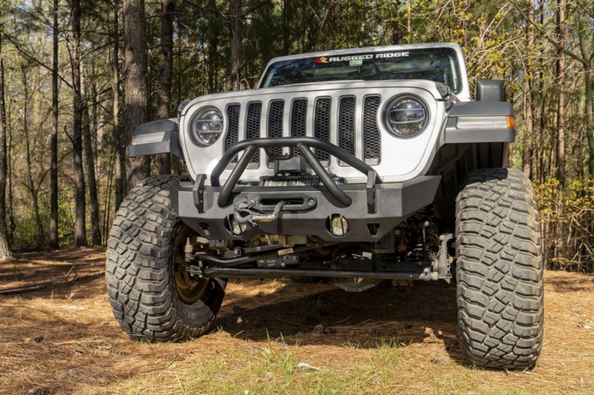 Picture of Rugged Ridge HD Bumper Stubby Front 07-18 Jeep Wrangler JK 18-20 Jeep Wrangler JL 2020 JT