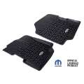 Picture of Rugged Ridge Floor Liner Front Black 1976-1995 Jeep Logo CJ-7 - CJ-8 - Jeep Wrangler YJ