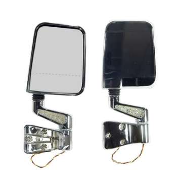 Picture of Rugged Ridge 87-02 Jeep Wrangler YJ-TJ Chrome Dual Focus Door Mirror Kit w- LED Signal