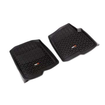 Picture of Rugged Ridge Floor Liner Front Black 2004-2008 Ford F-150 Regular - S-Cab - S-Crew