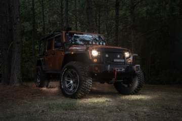 Picture of Rugged Ridge 07-18 Jeep Wrangler JK White 4-Piece LED Rock Light Kit w- Harness