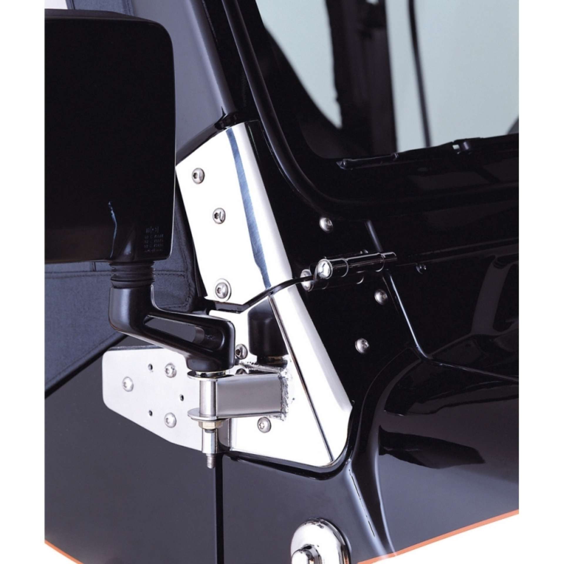 Picture of Rugged Ridge 97-02 Jeep Wrangler TJ Stainless Steel Mirror Relocation Brackets