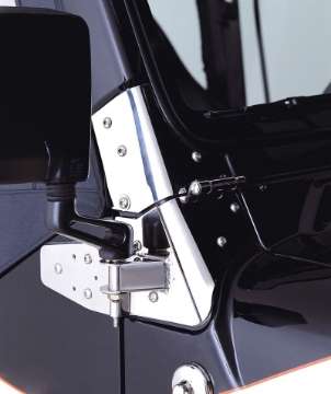 Picture of Rugged Ridge 97-02 Jeep Wrangler TJ Stainless Steel Mirror Relocation Brackets