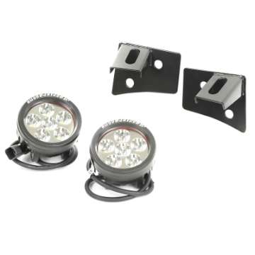 Picture of Rugged Ridge 07-18 Jeep Wrangler JK Round Windshield LED Light Kit w- Brackets