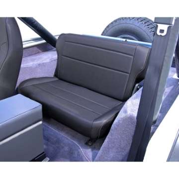 Picture of Rugged Ridge Fold&Tumble Rear Seat Black Denim 76-95 Jeep CJ - Jeep Wrangler