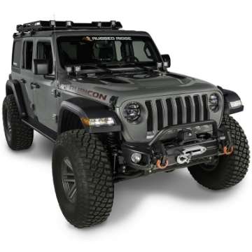 Picture of Rugged Ridge 18-20 Jeep Wrangler JL-JT Arcus Front Bumper Set w- Overrider