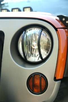 Picture of Rugged Ridge 07-18 Jeep Wrangler JK Textured Black Headlight Euro Guards