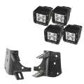 Picture of Rugged Ridge 97-06 Jeep Wrangler TJ-LJ 3in Square Dual A-Pillar LED Kit