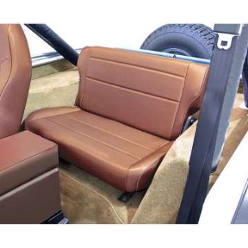 Picture of Rugged Ridge Fold & Tumble Rear Seat Tan 76-95 Jeep CJ - Jeep Wrangler