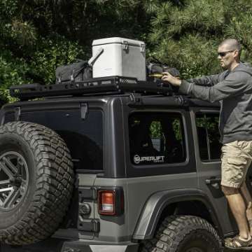 Picture of Rugged Ridge Roof Rack with Basket 18-20 Jeep Wrangler JL 4Dr Hardtops