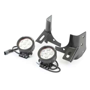 Picture of Rugged Ridge 97-06 Jeep Wrangler Round Windshield LED Kit w- Brackets