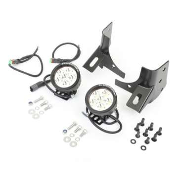 Picture of Rugged Ridge 97-06 Jeep Wrangler Round Windshield LED Kit w- Brackets