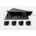 Picture of Rugged Ridge A-Pillar 4 Switch Pod Kit Black RHD 07-10 Jeep Wrangler