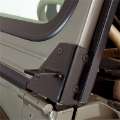 Picture of Rugged Ridge 76-95 Jeep CJ-YJ Black Windshield Hinge Light Brackets