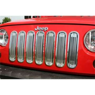 Picture of Rugged Ridge Billet Grille Insert Polished Alum 07-18 Jeep Wrangler