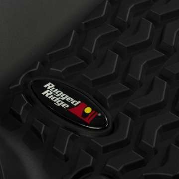 Picture of Rugged Ridge Floor Liner Rear Black 2018-2020 Jeep Wrangler JL 2 Dr