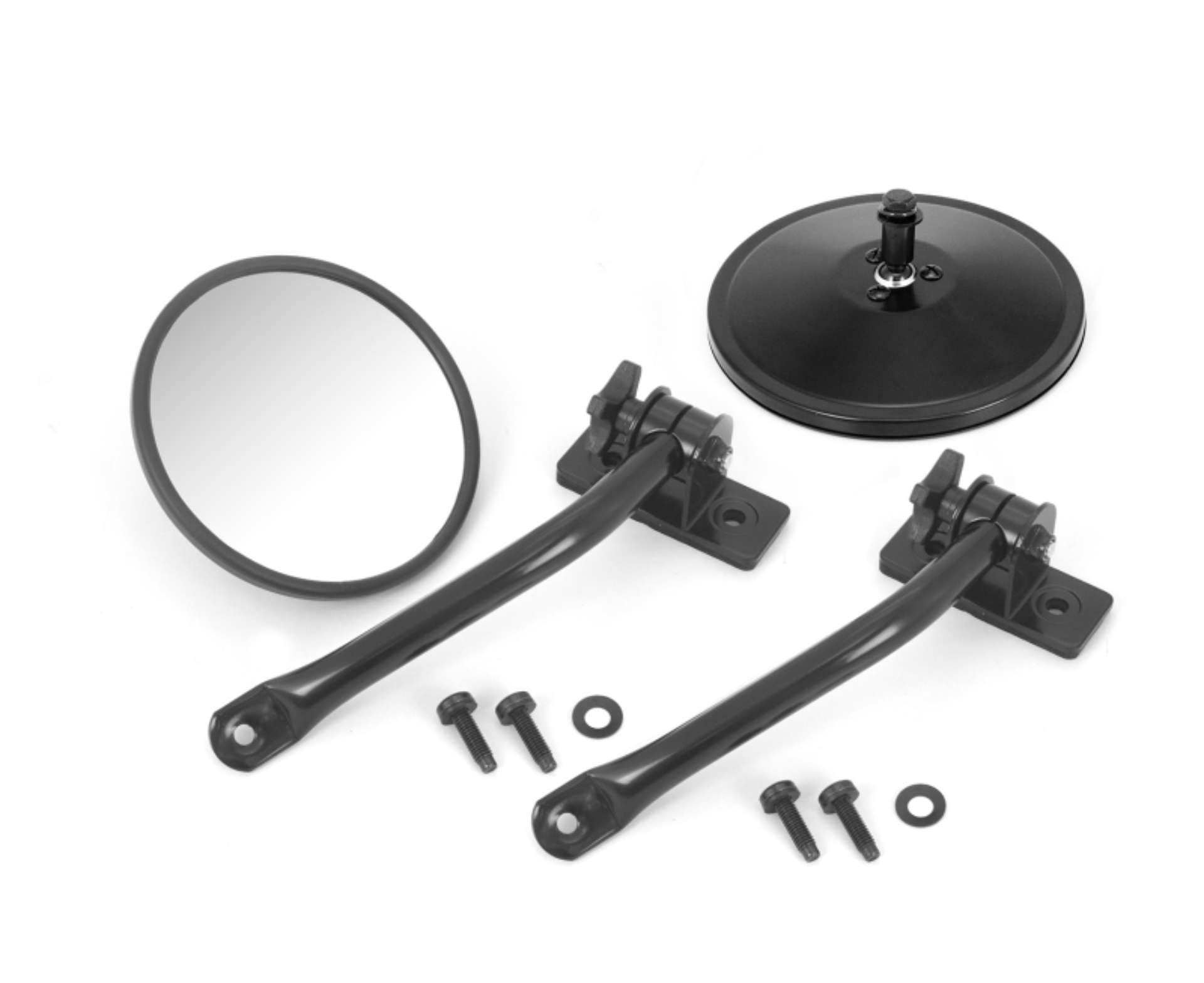 Picture of Rugged Ridge 97-18 Jeep Wrangler Black Round Quick Release Mirror