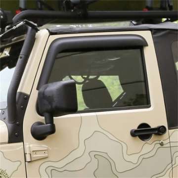 Picture of Rugged Ridge Window Visors Matte Black 07-18 2-Door Jeep Wrangler