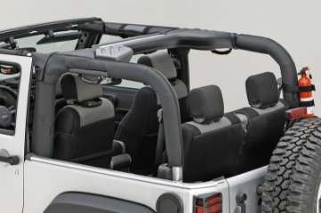 Picture of Rugged Ridge Roll Bar Cover Black Polyester 07-18 Jeep Wrangler JK