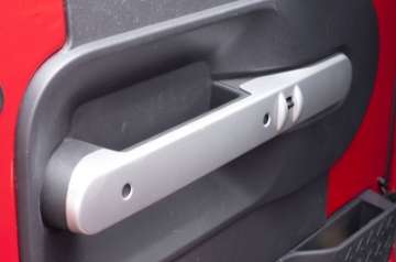 Picture of Rugged Ridge 07-10 Jeep Wrangler JK Silver Front Door Handle Trim