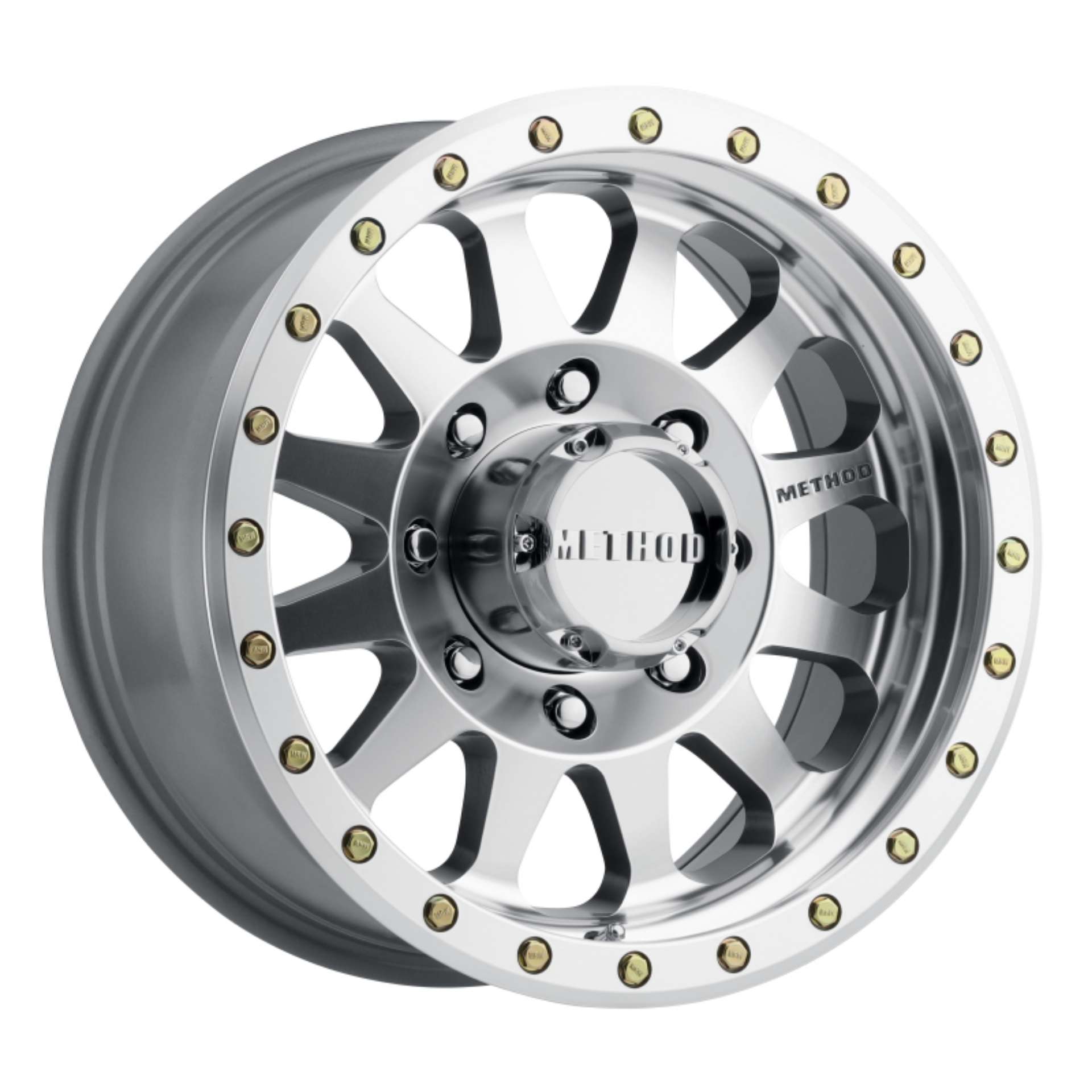 Picture of Method MR304 Double Standard 17x8-5 0mm Offset 8x6-5 130-81mm CB Machined-Clear Coat Wheel