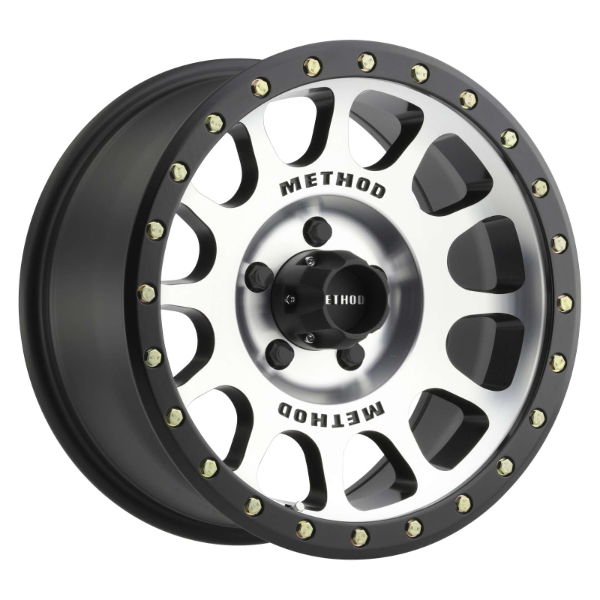 Picture of Method MR305 NV 16x8 0mm Offset 5x4-5 83mm CB Machined-Black Street Loc Wheel