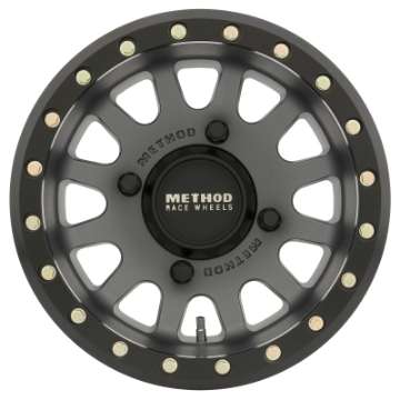 Picture of Method MR401 UTV Beadlock 14x7 - 4+3-13mm Offset - 4x136 - 106mm CB Titanium Wheel- Matte Black Ring