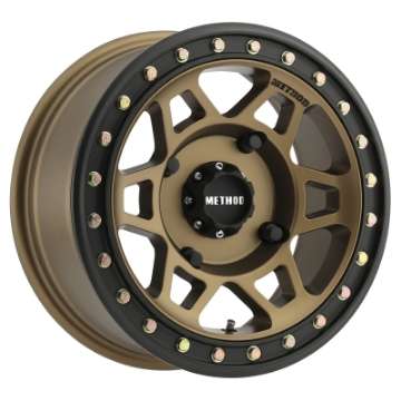 Picture of Method MR405 UTV Beadlock 15x7 4+3-13mm Offset 4x136 106mm CB Method Bronze Wheel - Matte Black Ring