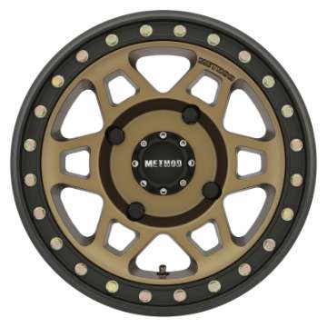 Picture of Method MR405 UTV Beadlock 15x7 4+3-13mm Offset 4x136 106mm CB Method Bronze Wheel - Matte Black Ring