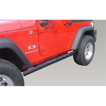 Picture of Rugged Ridge 4 1-4-In Oval Side Step Black 07-18 Jeep Wrangler JK