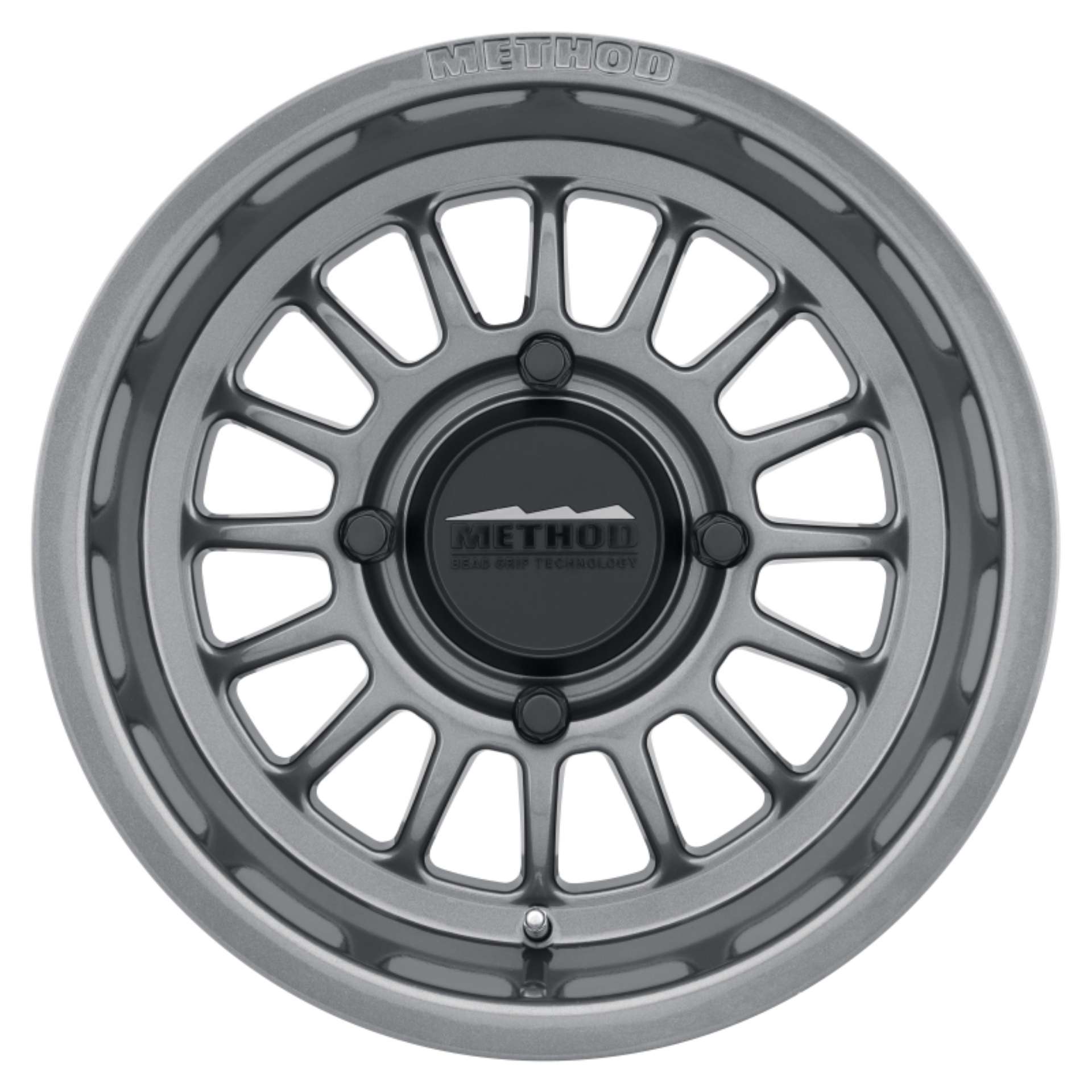 Picture of Method MR411 Bead Grip 14x7 - 4+3-13mm Offset - 4x156 - 132mm CB Gloss Titanium Wheel