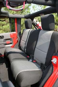 Picture of Rugged Ridge Seat Cover Kit Black-Gray 07-10 Jeep Wrangler JK 2dr