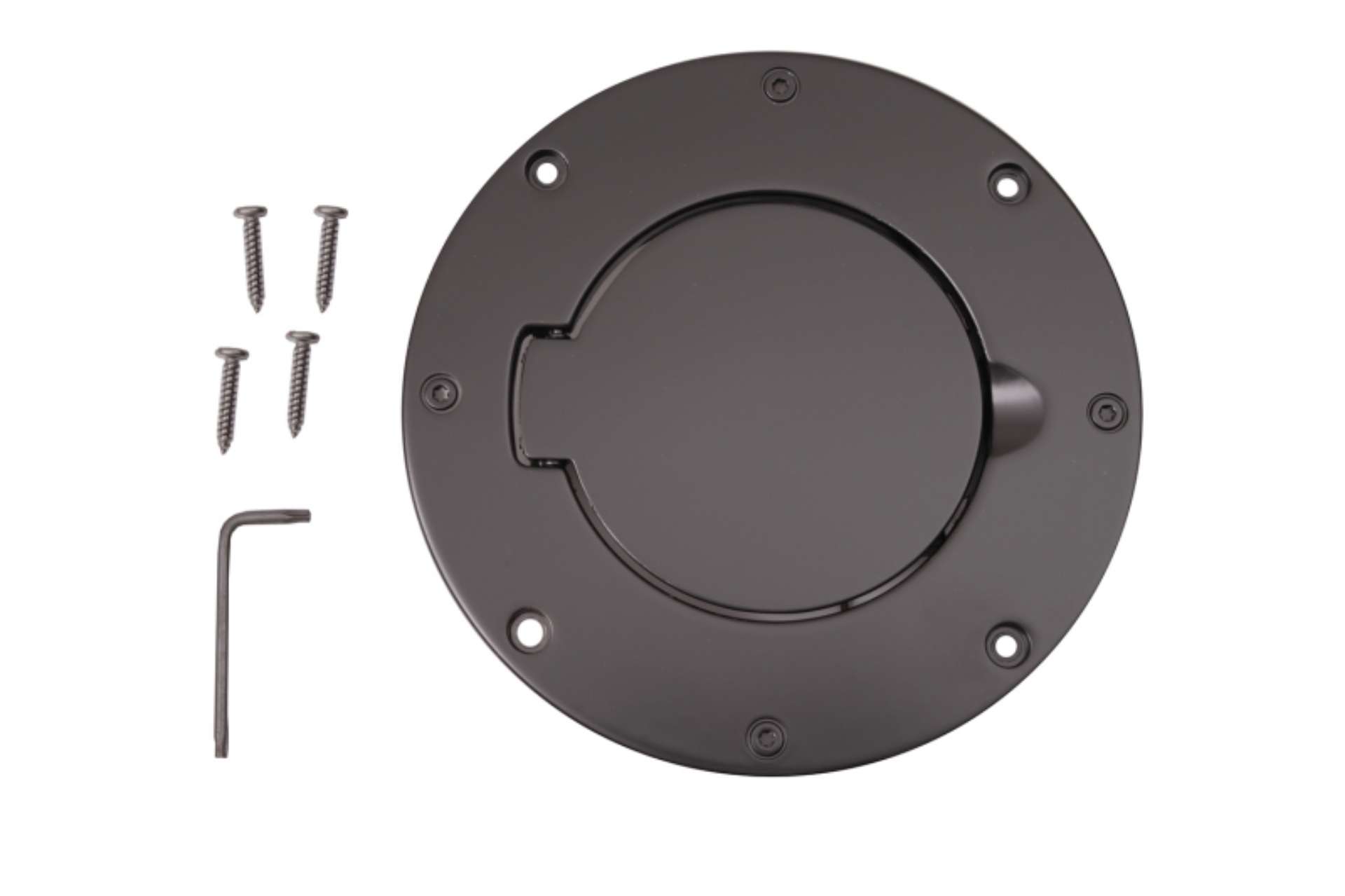 Picture of Rugged Ridge Non-Locking Gas Cap Door Black 97-06 Jeep Wrangler