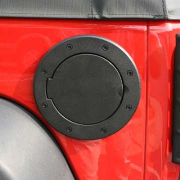 Picture of Rugged Ridge Non-Locking Gas Cap Door Black 07-18 Jeep Wrangler