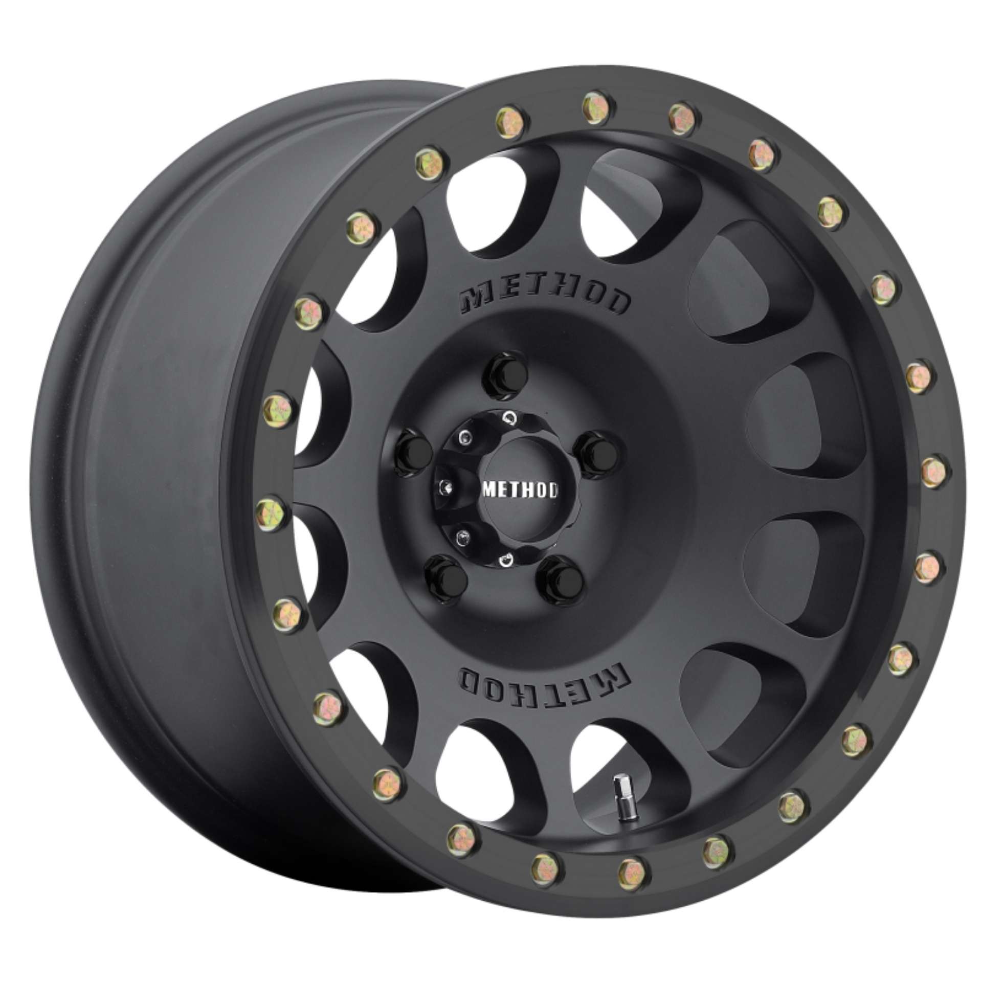 Picture of Method MR105 Beadlock 17x8-5 0mm Offset 5x5-5 108mm CB Matte Black w-BH-H24125 Wheel