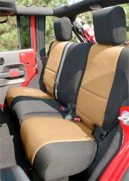 Picture of Rugged Ridge Seat Cover Kit Black-Tan 11-18 Jeep Wrangler JK 4dr