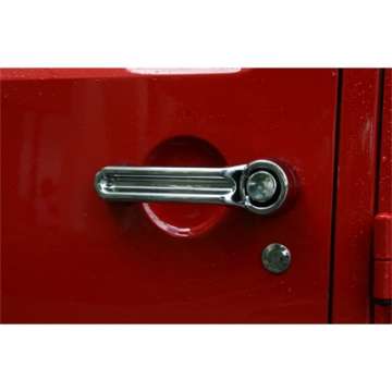 Picture of Rugged Ridge Door Handle Cover Kit Chrome 07-18 Jeep Wrangler JK