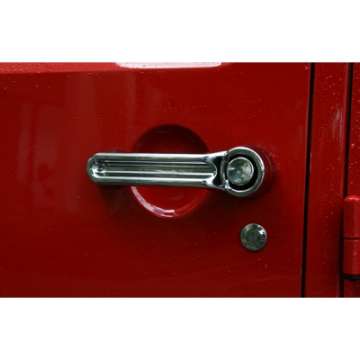 Picture of Rugged Ridge Door Handle Cover Kit Chrome 07-18 Jeep Wrangler JK