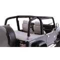 Picture of Rugged Ridge Roll Bar Cover Kit Black Denim 97-02 Jeep Wrangler