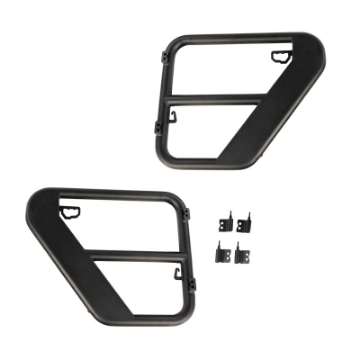 Picture of Rugged Ridge Fortis Tube Doors Rear 07-18 Jeep Wrangler JK 4-Dr