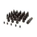 Picture of Rugged Ridge Bullet Lug Nut and Valve Stem Cap Kit Black 1-2-20