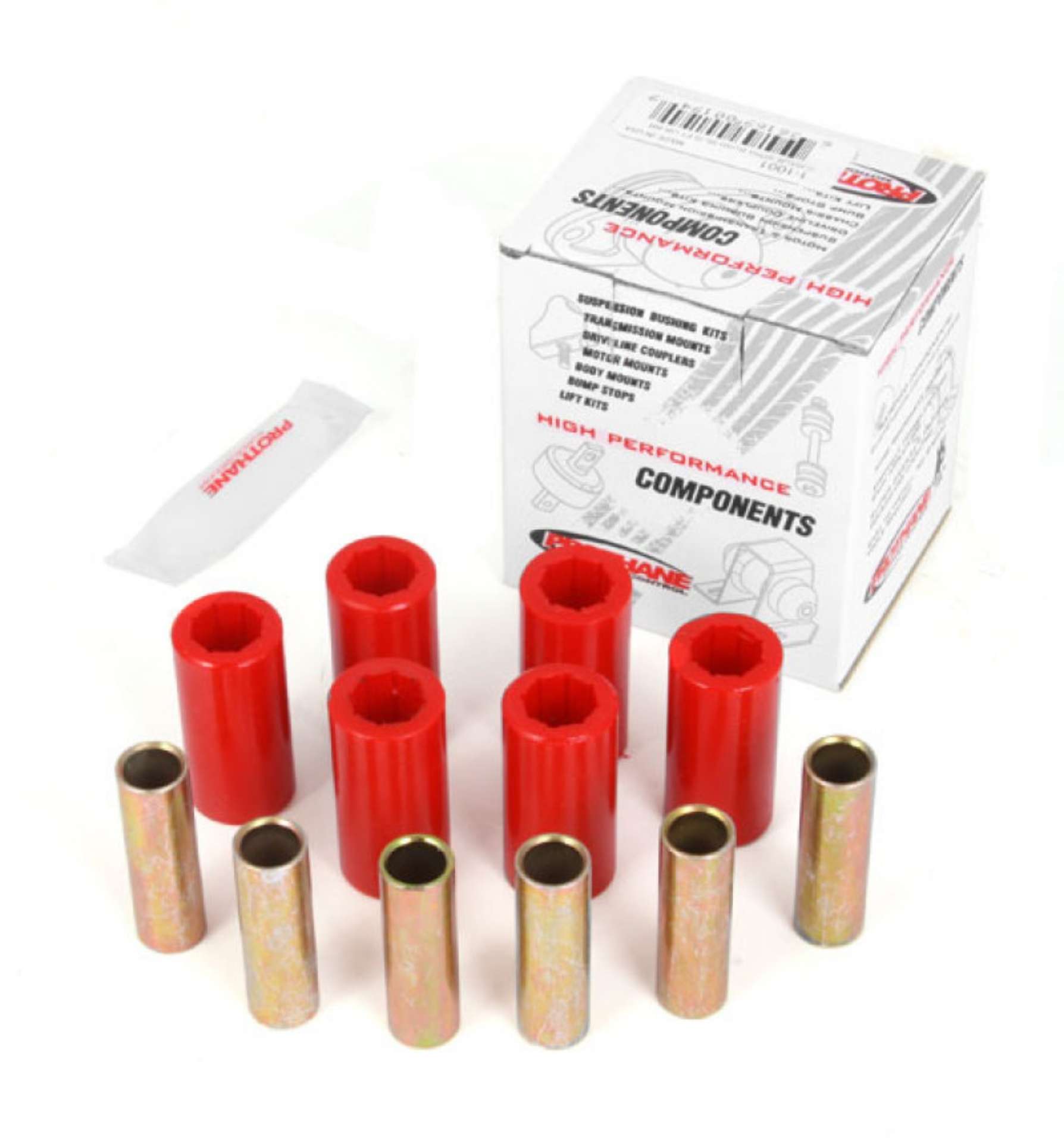 Picture of Rugged Ridge Leaf Spring Bushing Kit Front or Rear Red 55-75 CJ