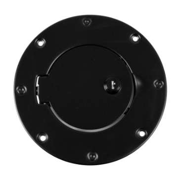 Picture of Rugged Ridge 97-06 Jeep Wrangler TJ Black Locking Gas Cap Door